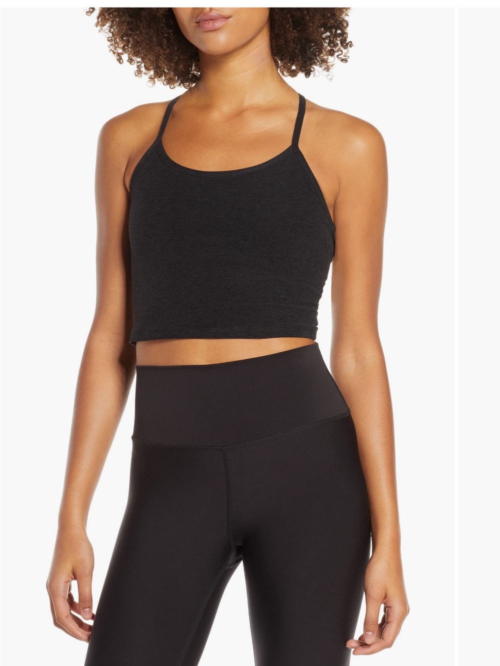 Beyond Yoga Space Dye Slim Racerback
Crop Tank in Darkest Night
